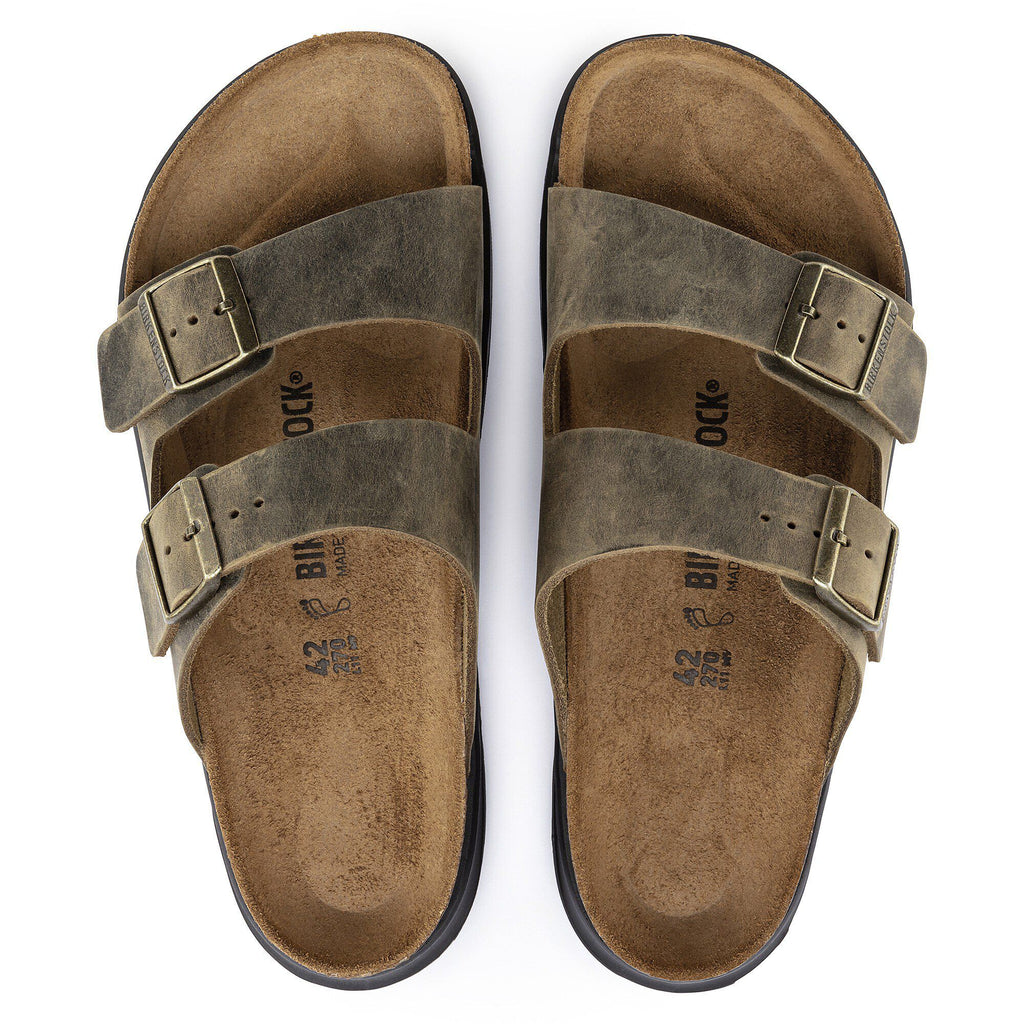 Birkenstock Raffinée Arizona Crosstown homme Cuir huilé - Faded Khaki