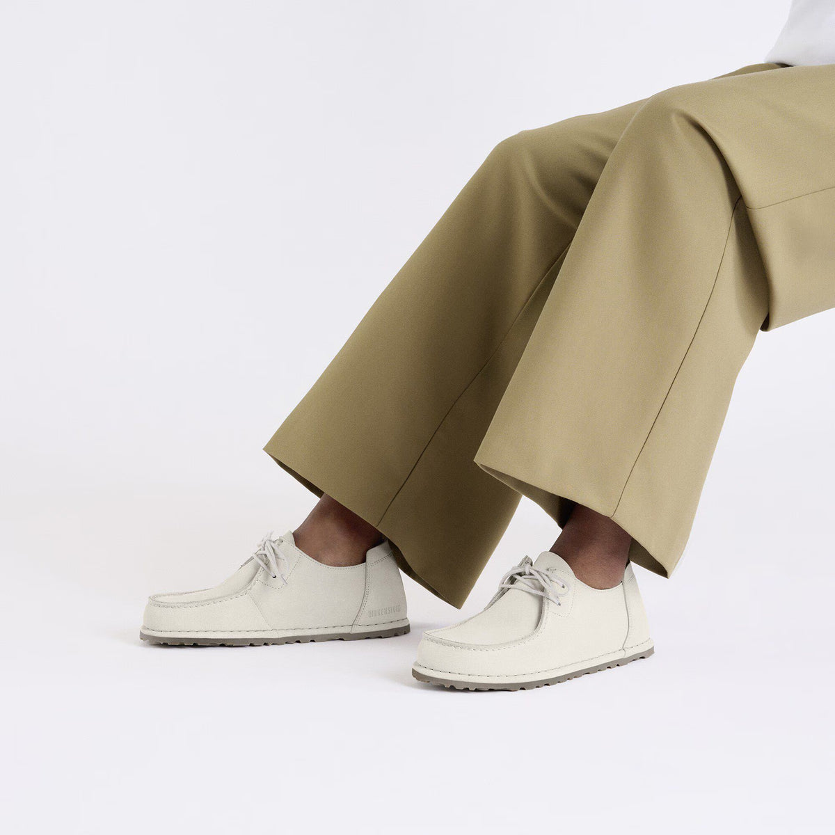 Birkenstock Élégante Utti Lace Suède - Antique White