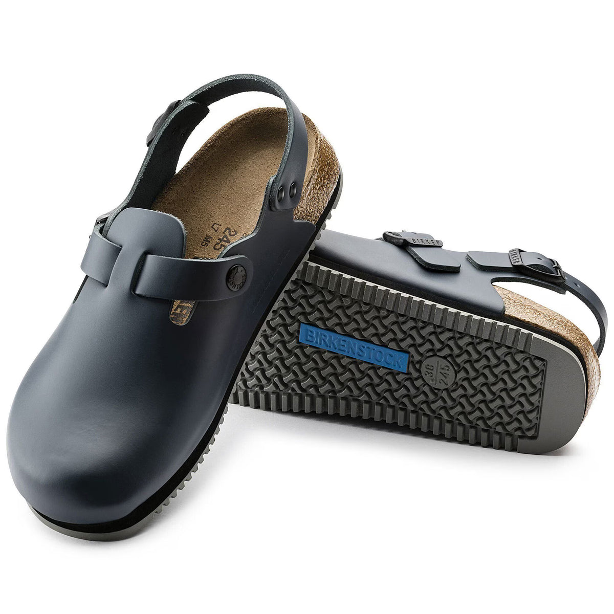 Birkenstock Raffinée Tokio Super Grip Cuir naturel - Blue