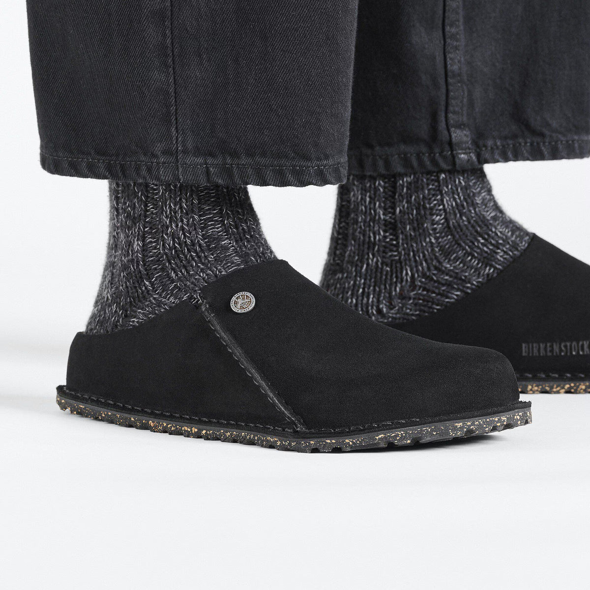 Birkenstock Élégante Zermatt Premium Suède - Black