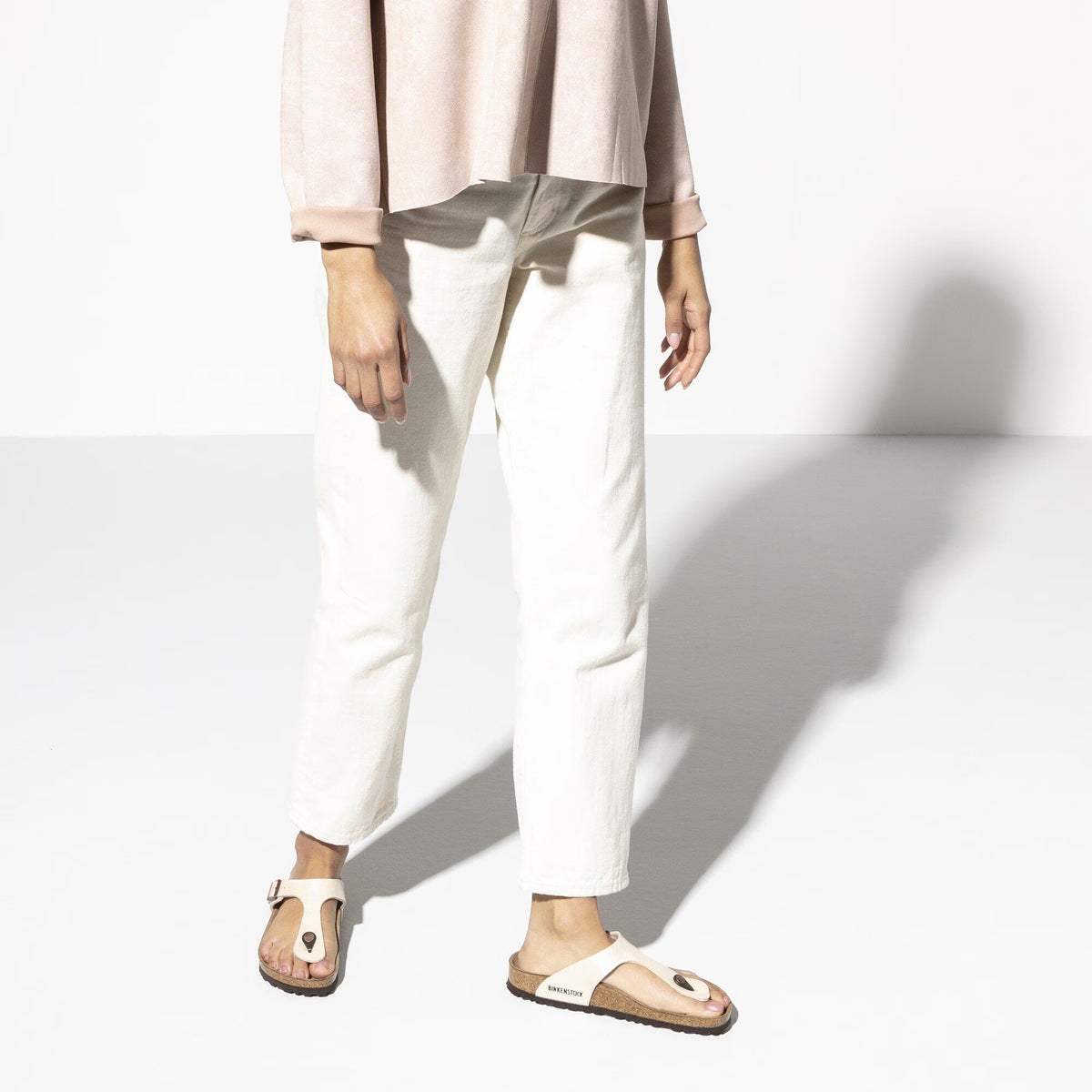 Birkenstock Iconique Gizeh Birko-Flor - Graceful Pearl White