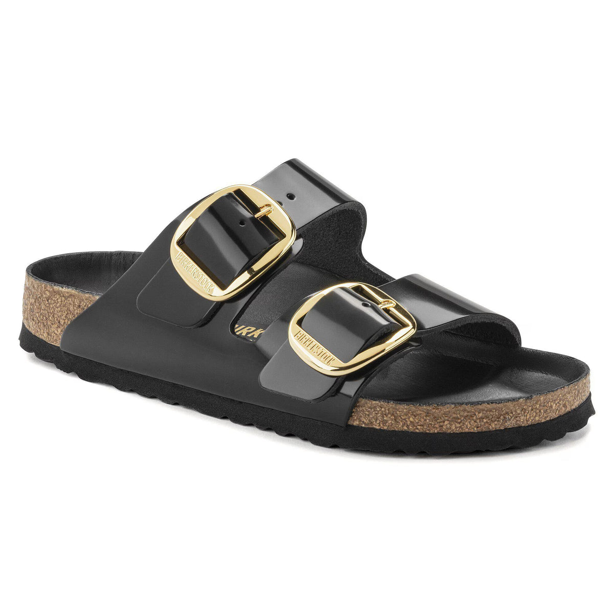 Birkenstock Raffinée Arizona Big Buckle Cuir naturel verni - High Shine Black
