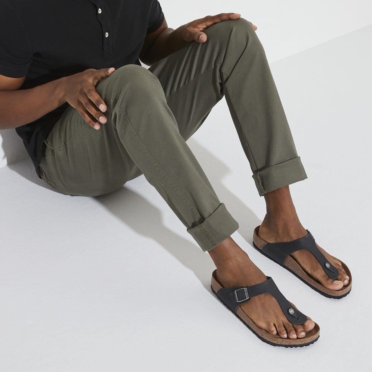 Birkenstock Raffinée Gizeh Cuir huilé - Black