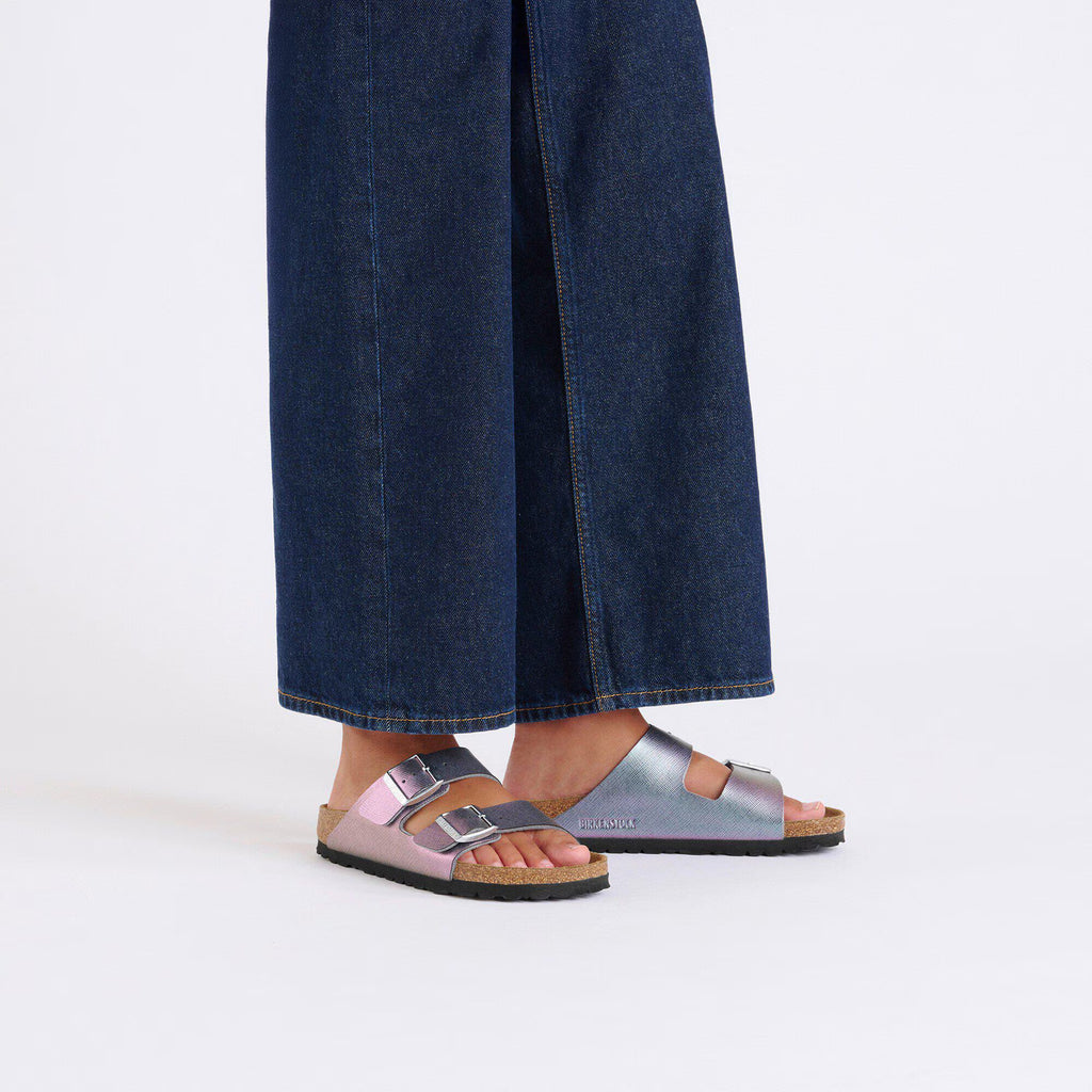 Birkenstock Iconique Arizona Birko-Flor estampé - Saffiano Iridescent Viola