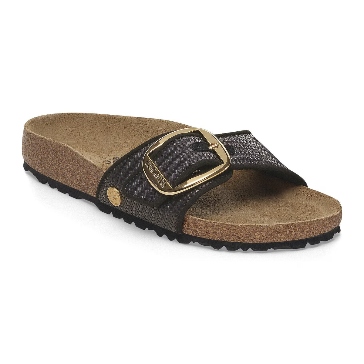 Birkenstock Iconique Madrid Big Buckle Raffia Textile - Raffia Black