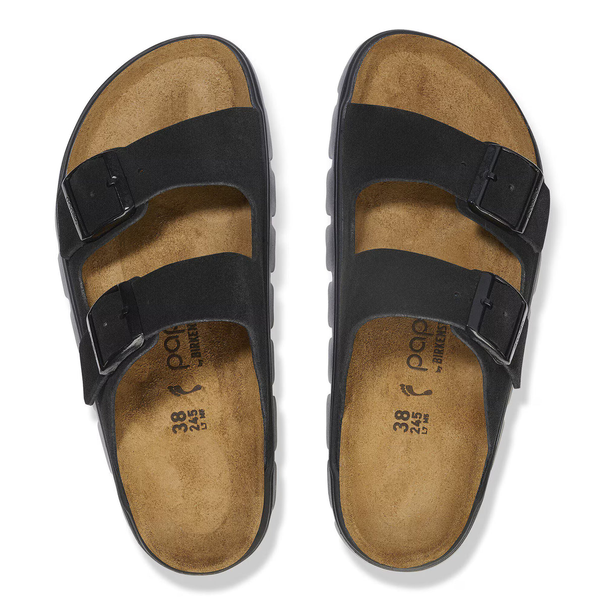 Birkenstock Élégante Arizona Suède - Black/Black