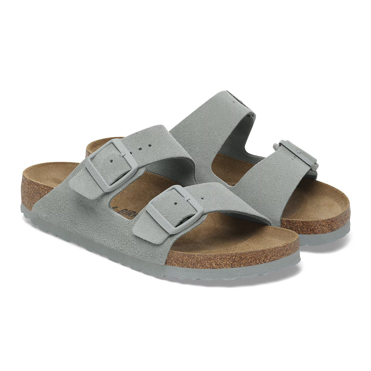 Birkenstock Élégante Arizona Suède - Pure Sage