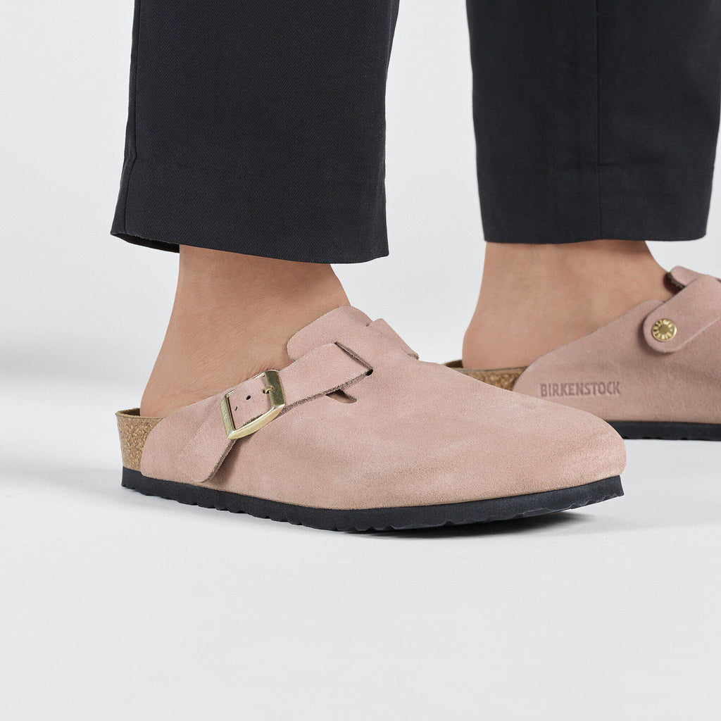 Birkenstock Élégante Boston Suède - Light Rose