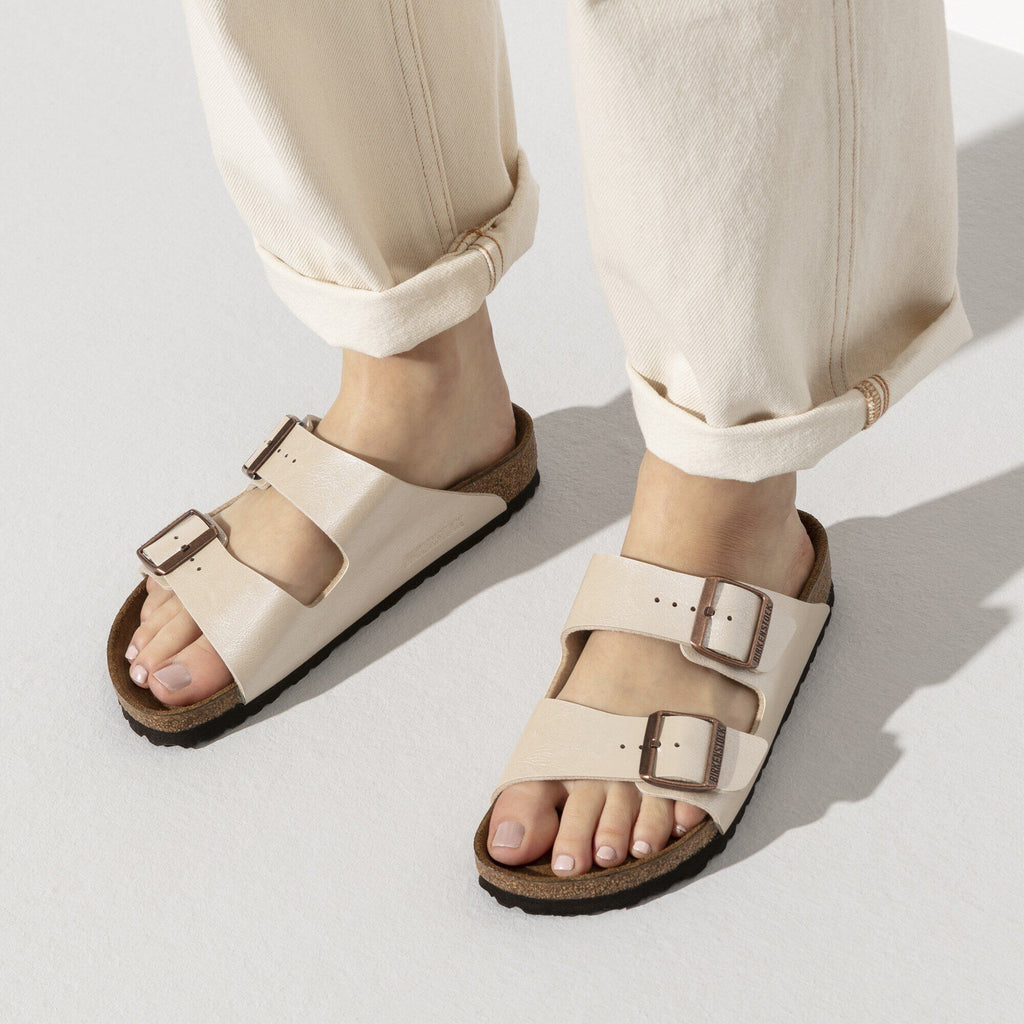 Birkenstock Iconique Arizona Birko-Flor - Graceful Pearl White