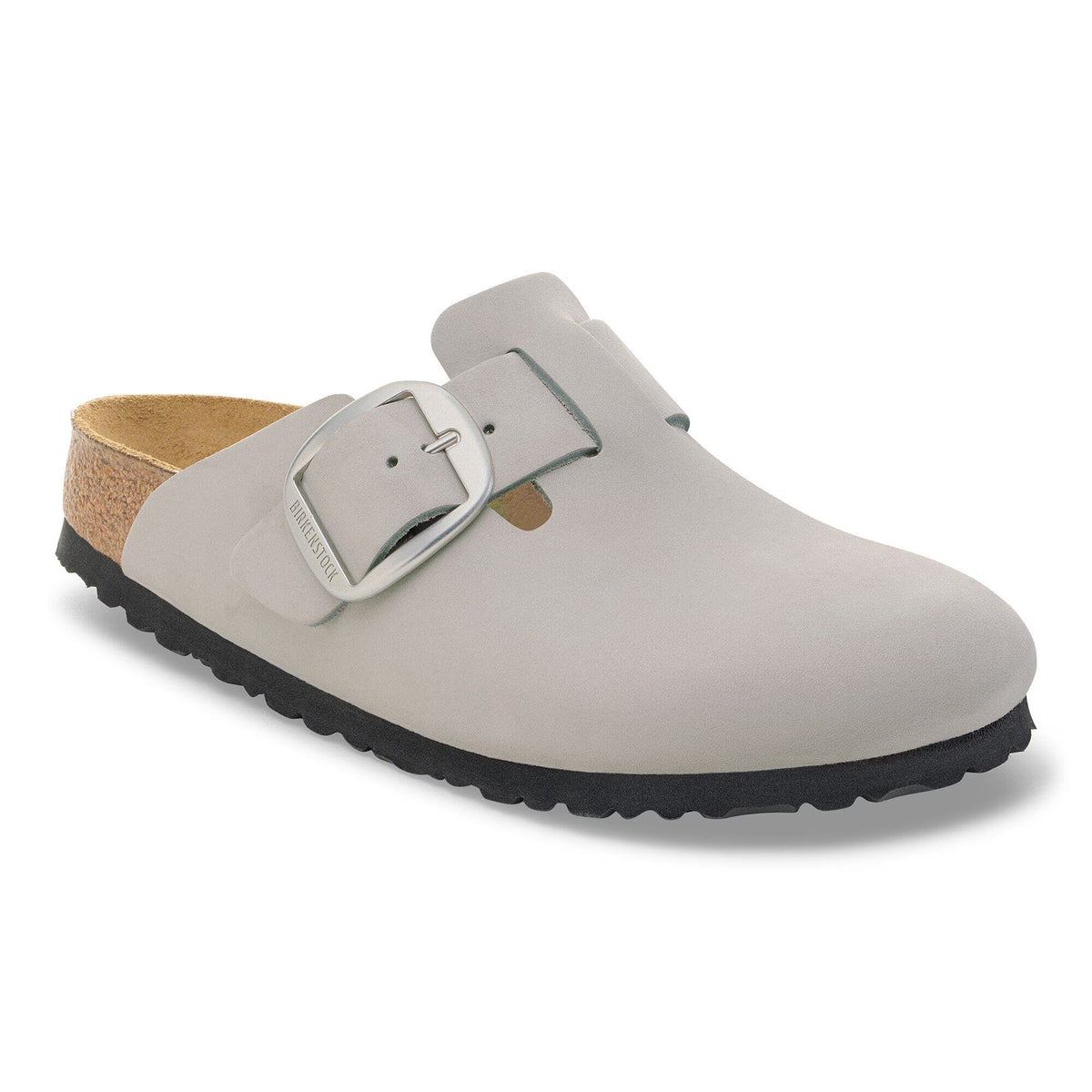 Birkenstock Raffinée Boston Big Buckle Cuir nubuck - Stone Coin