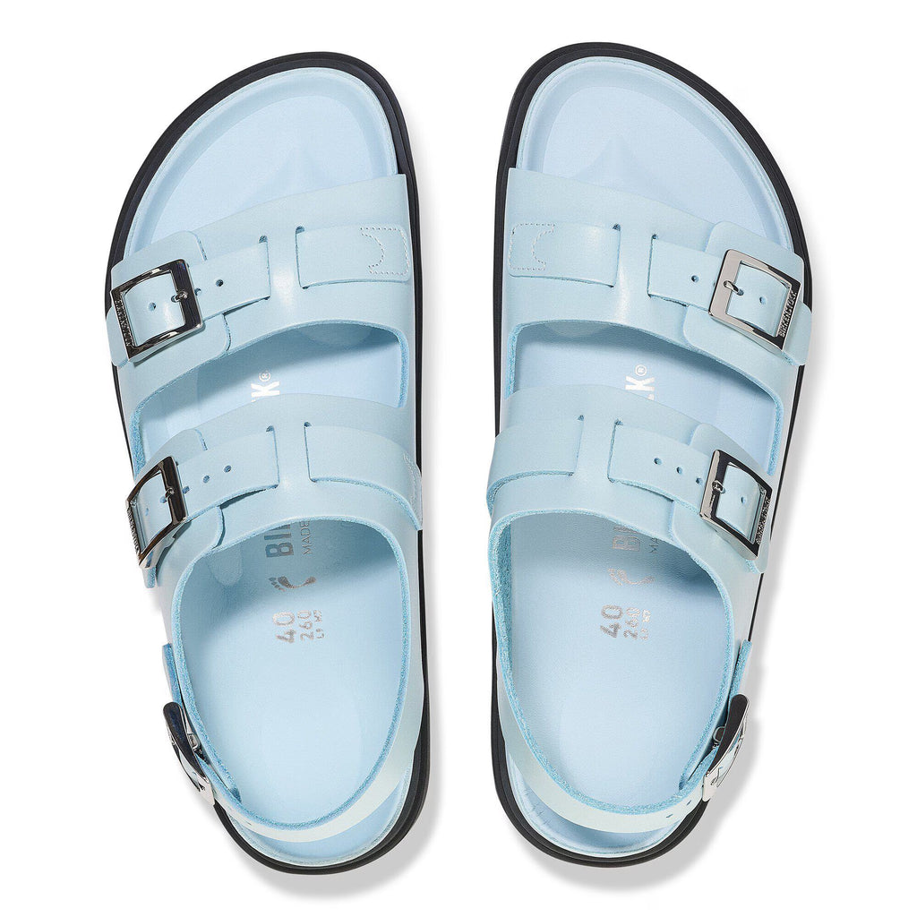 Birkenstock Raffinée Cannes Cuir naturel - Mineral Blue