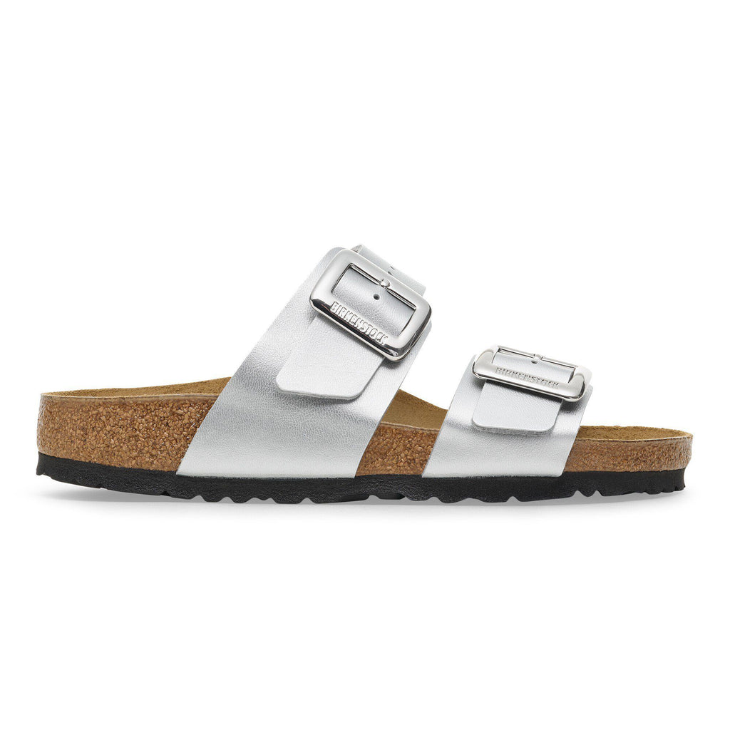 Birkenstock Iconique Sydney Cushion Buckle Birko-Flor - Silver Metallic