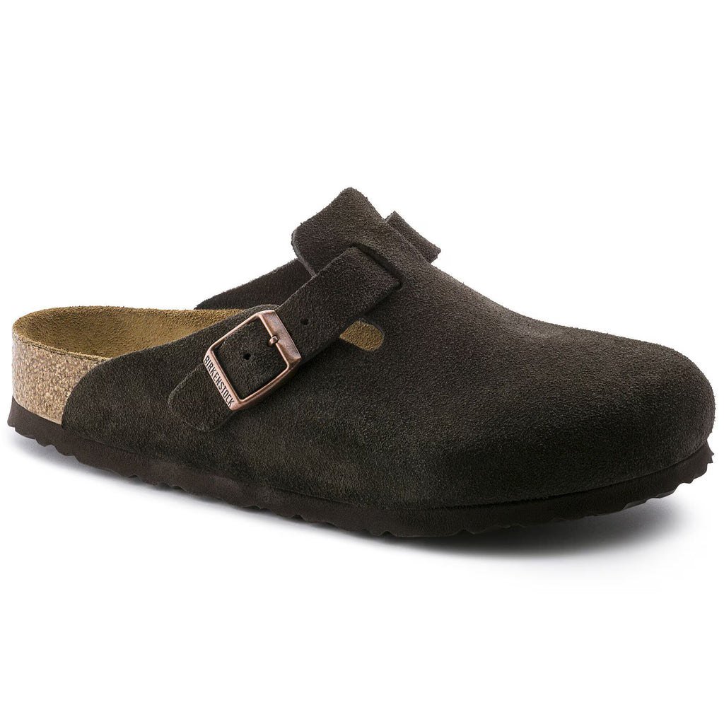 Birkenstock Élégante Boston Lit de pied souple Suède - Mocha