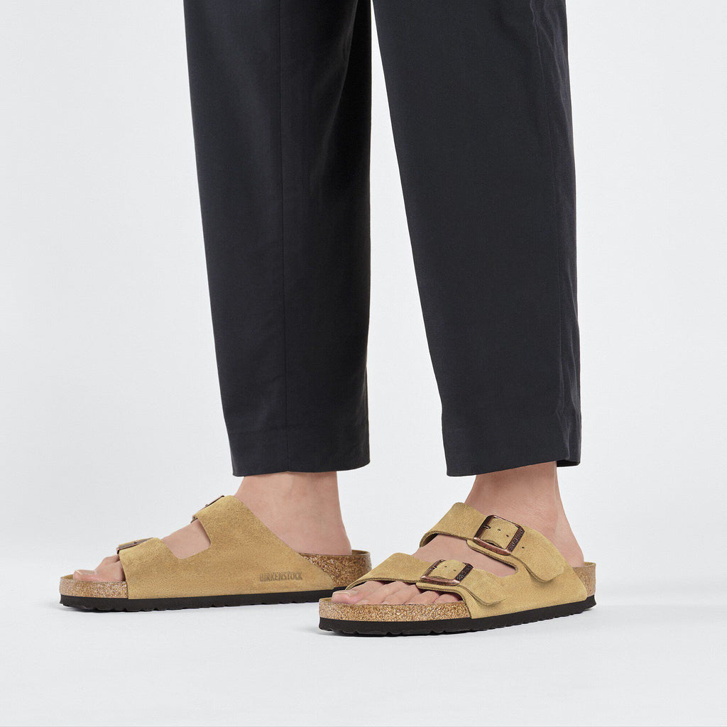 Birkenstock Élégante Arizona Suède - Latte Cream