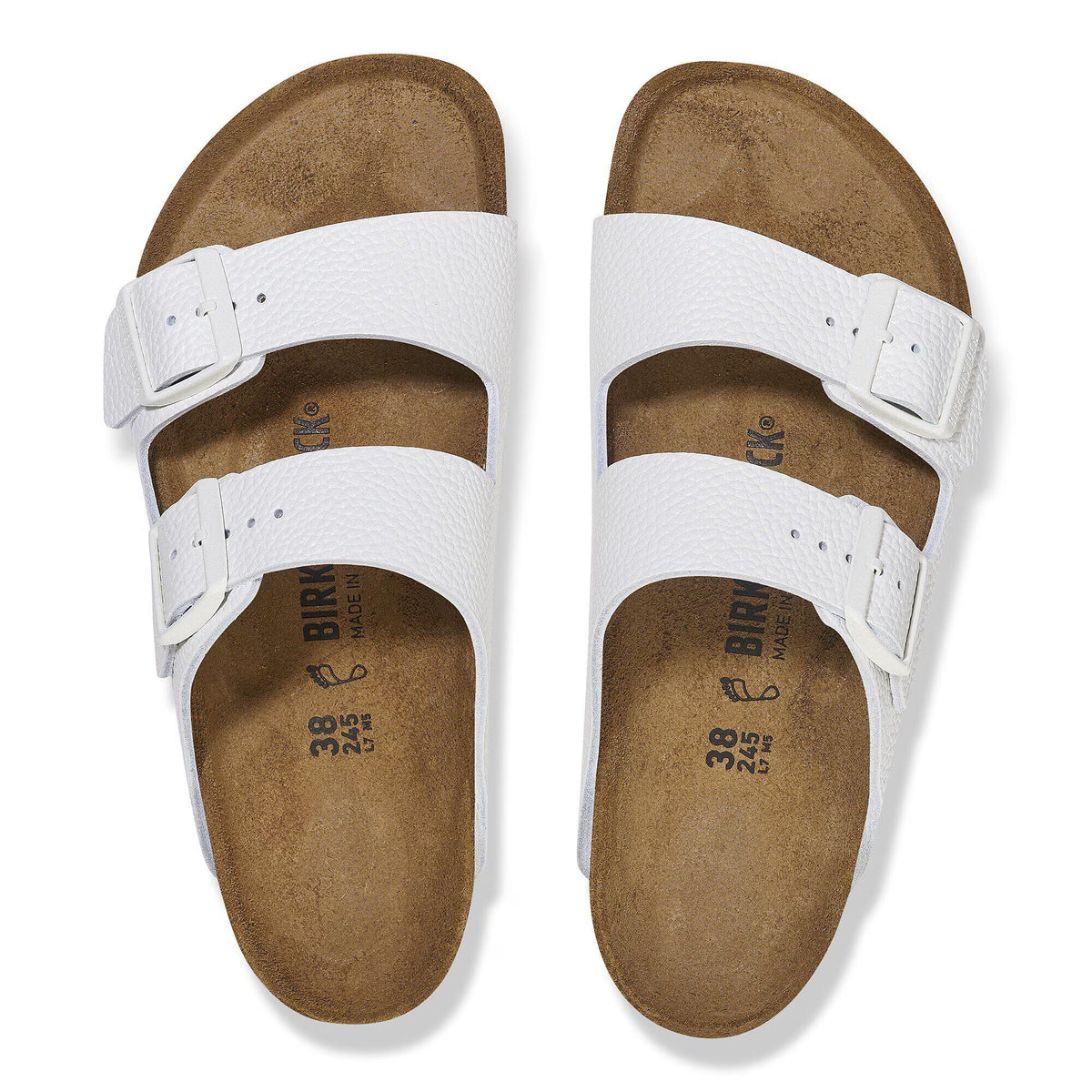 Birkenstock Raffinée Arizona Cuir naturel - White