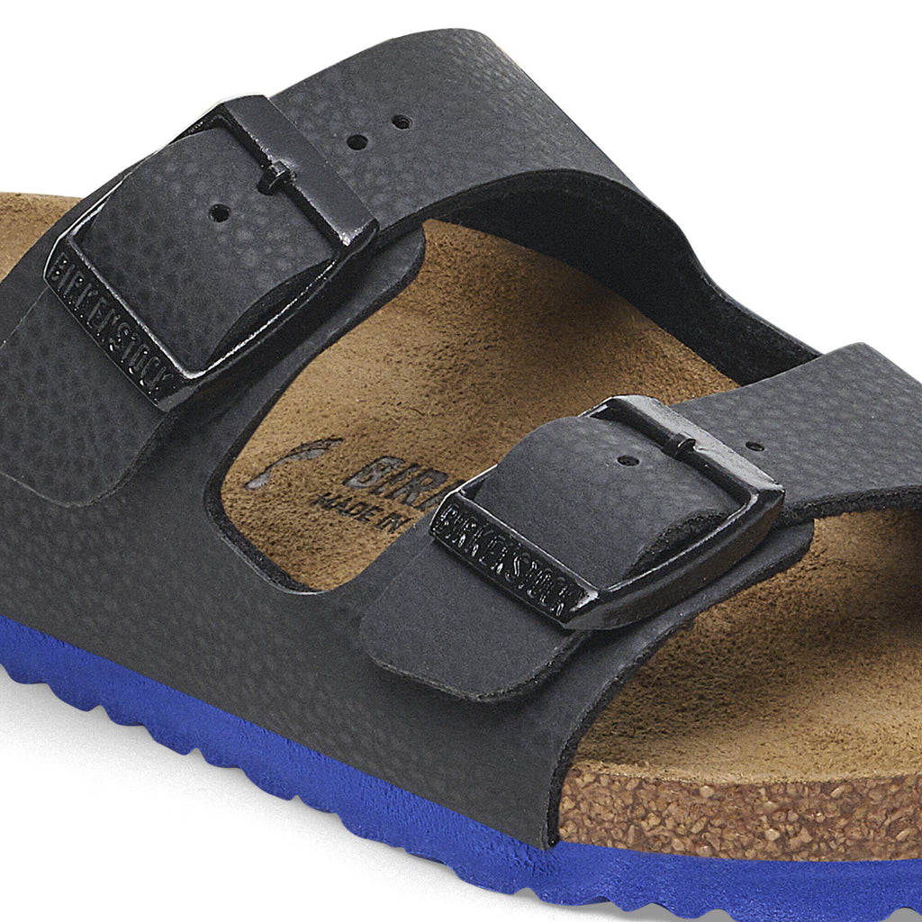 Birkenstock Enfant Arizona Kids Birko-Flor - Desert Soil Black/Ultra Blue