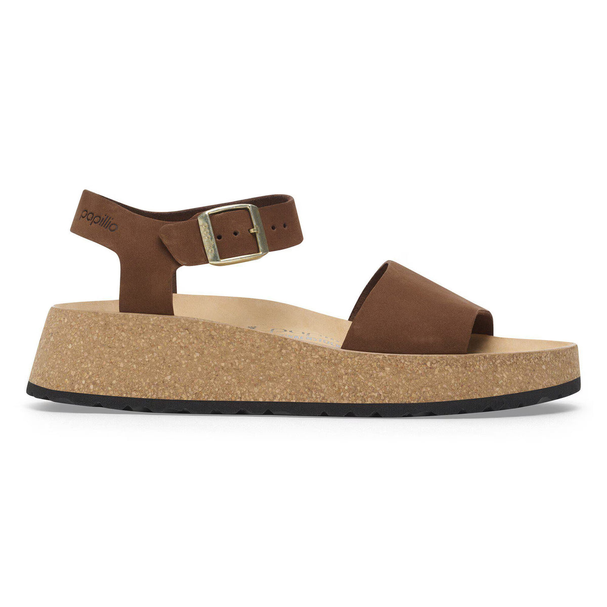 Birkenstock Raffinée Glenda Cuir nubuck - Thé noir