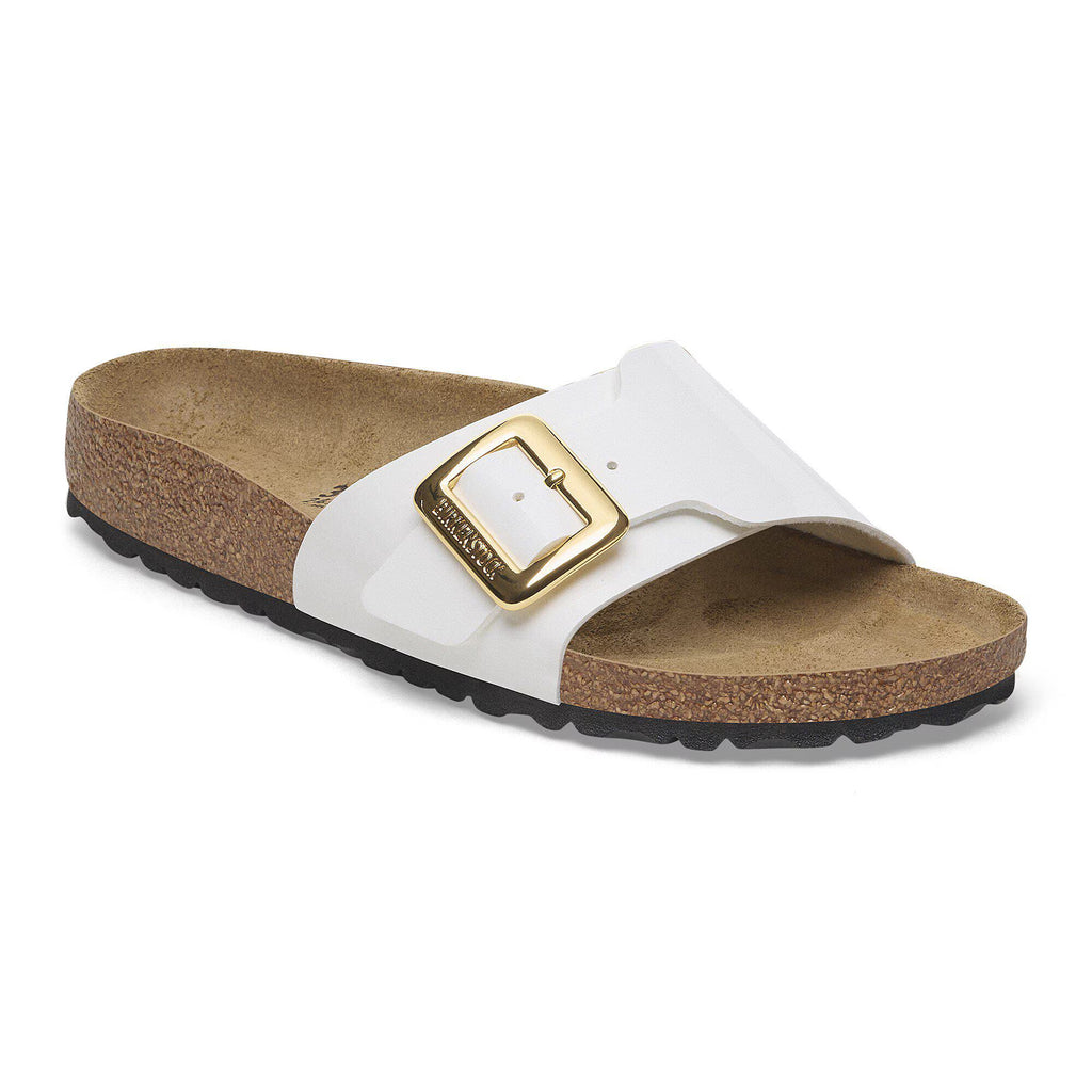 Birkenstock Iconique Catalina Cushion Buckle Birko-Flor verni - Patent White