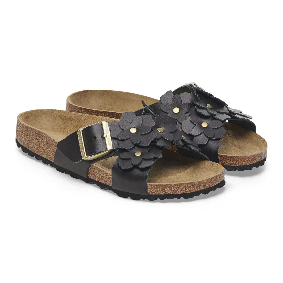 Birkenstock Raffinée Siena Flower Embellishment Cuir naturel - Black