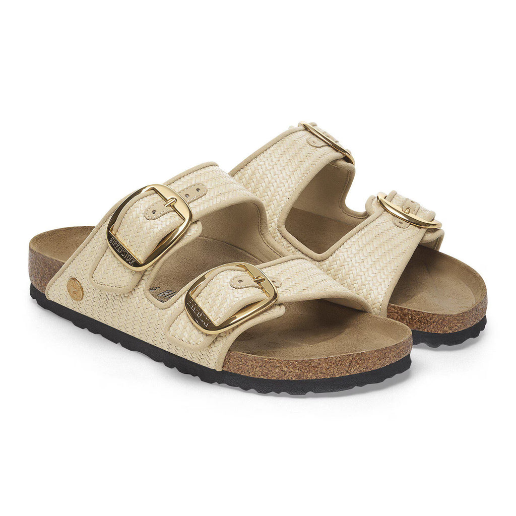 Birkenstock Iconique Arizona Big Buckle Raffia Textile - Raffia Naturale