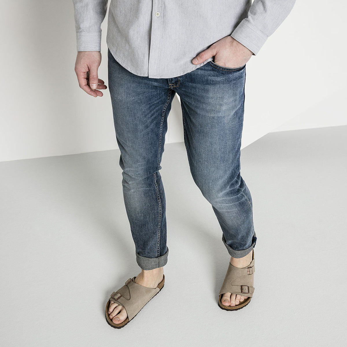 Birkenstock Élégante Zürich Suède - Taupe