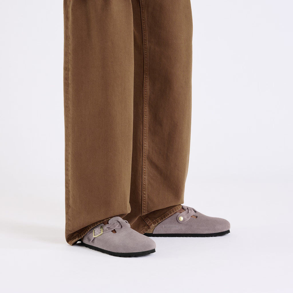 Birkenstock Élégante Boston Braided Suède - Faded Purple