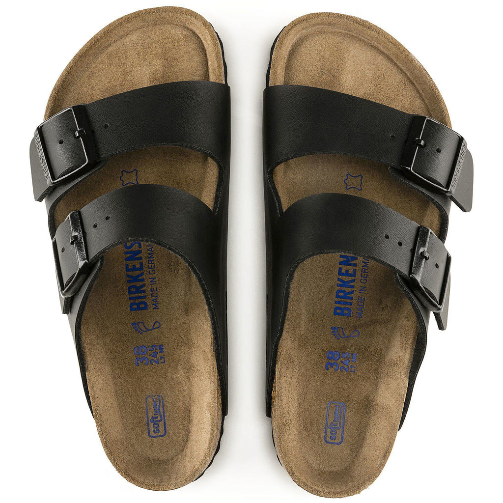 Birkenstock Iconique Arizona Lit de pied souple Birko-Flor - Black