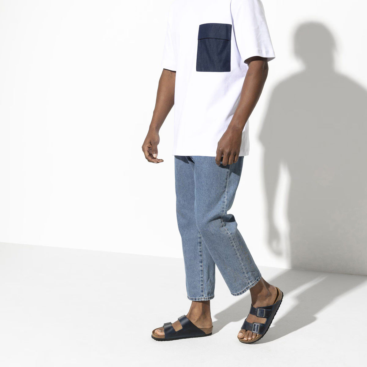 Birkenstock Raffinée Arizona Lit de pied souple Cuir huilé - Blue