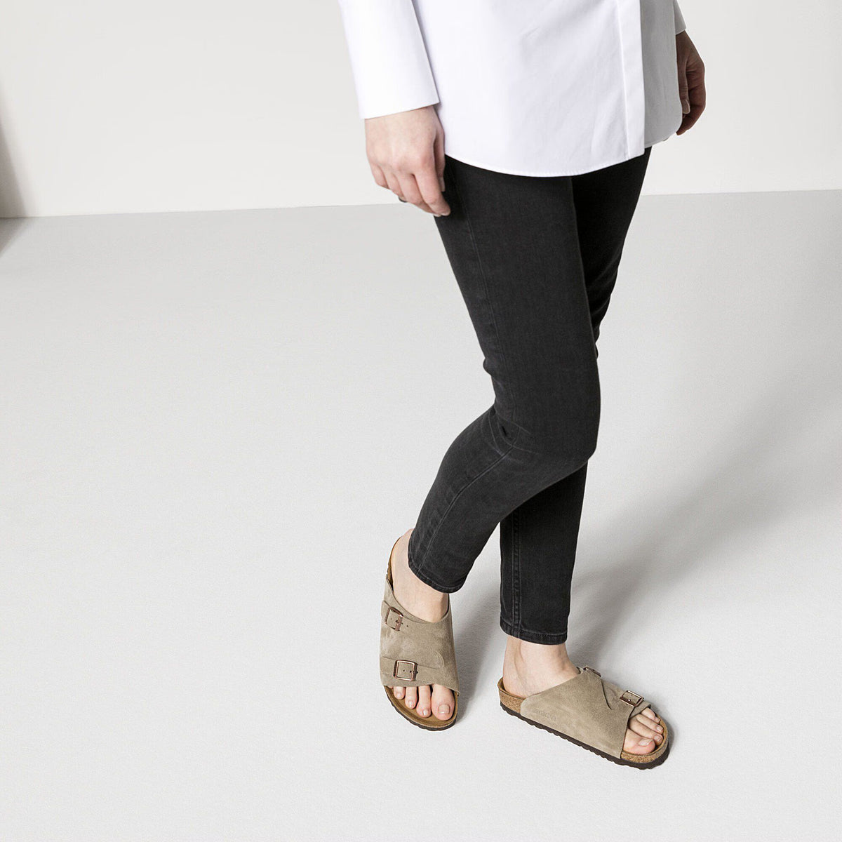 Birkenstock Élégante Zürich Suède - Taupe