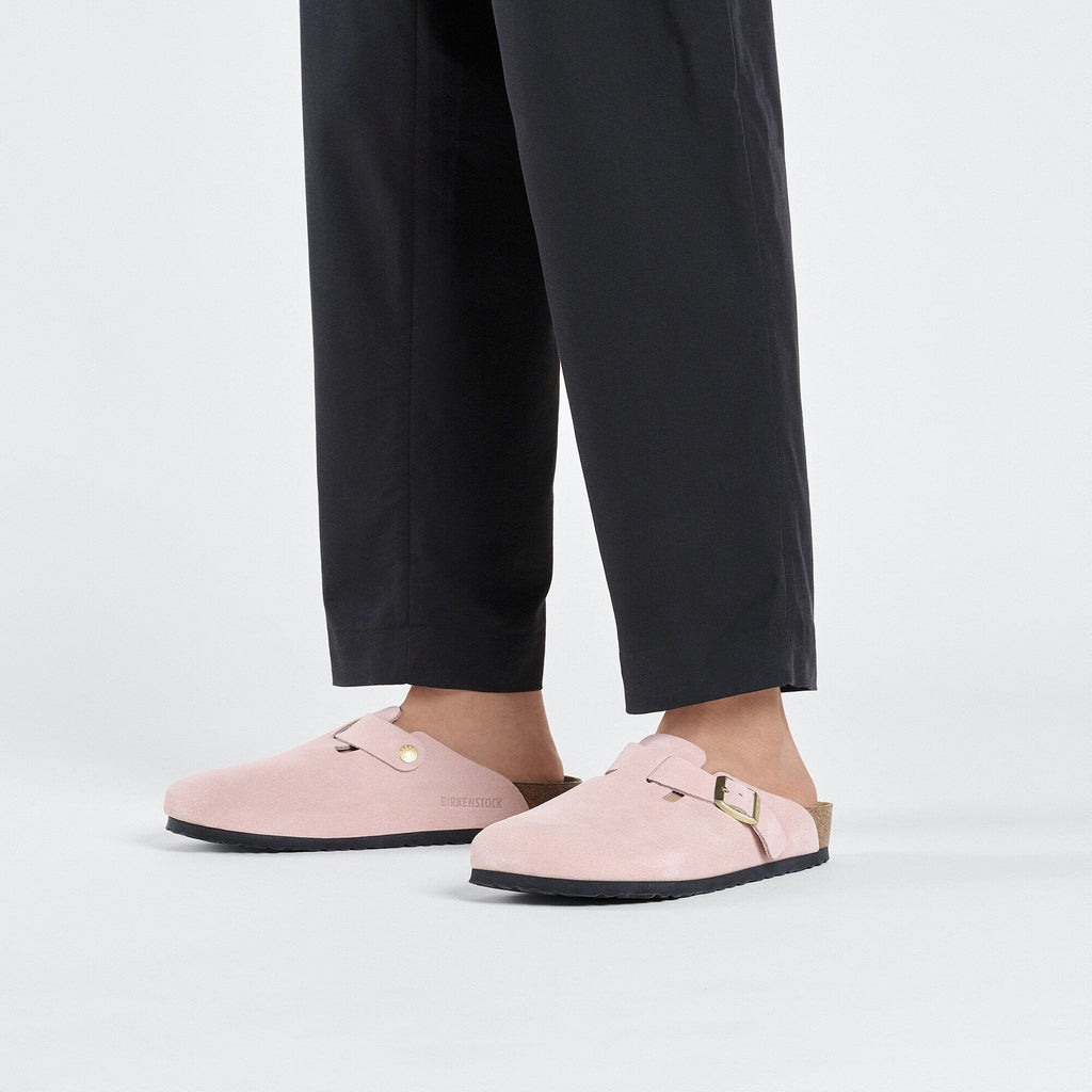 Birkenstock Élégante Boston Suède - Light Rose
