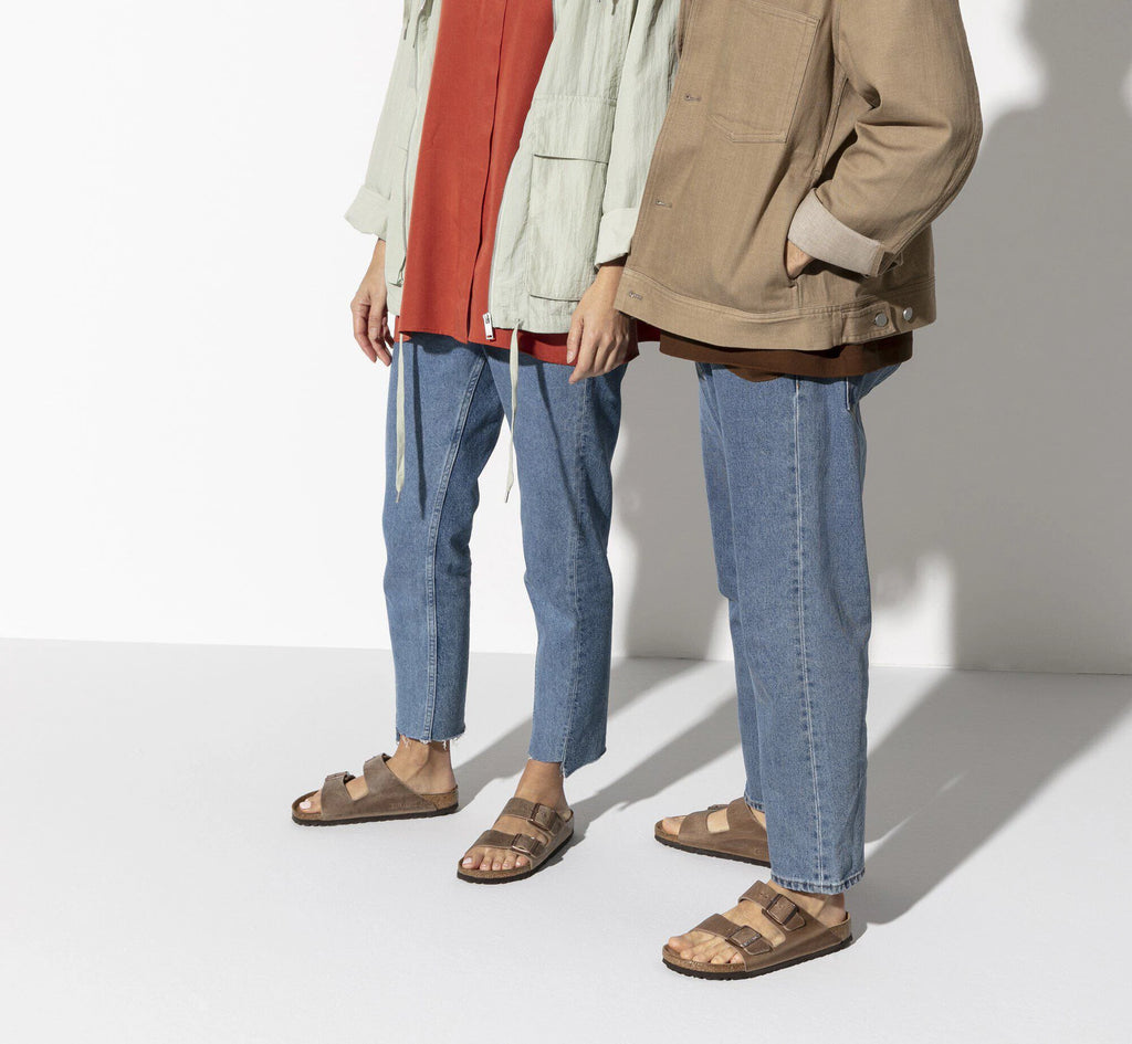 Birkenstock Raffinée Arizona Lit de pied souple Cuir huilé - Tobacco Brown