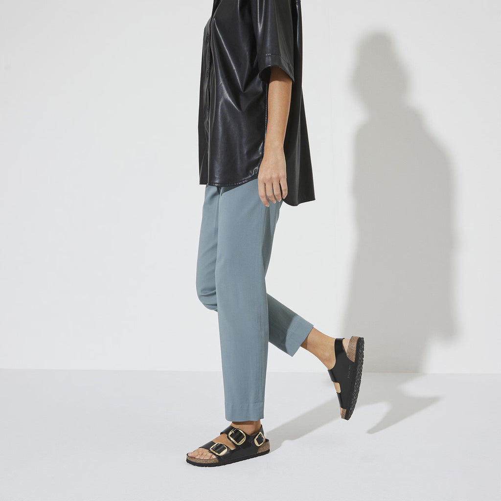 Birkenstock Raffinée Milano Big Buckle Cuir naturel verni - Noir très brillant