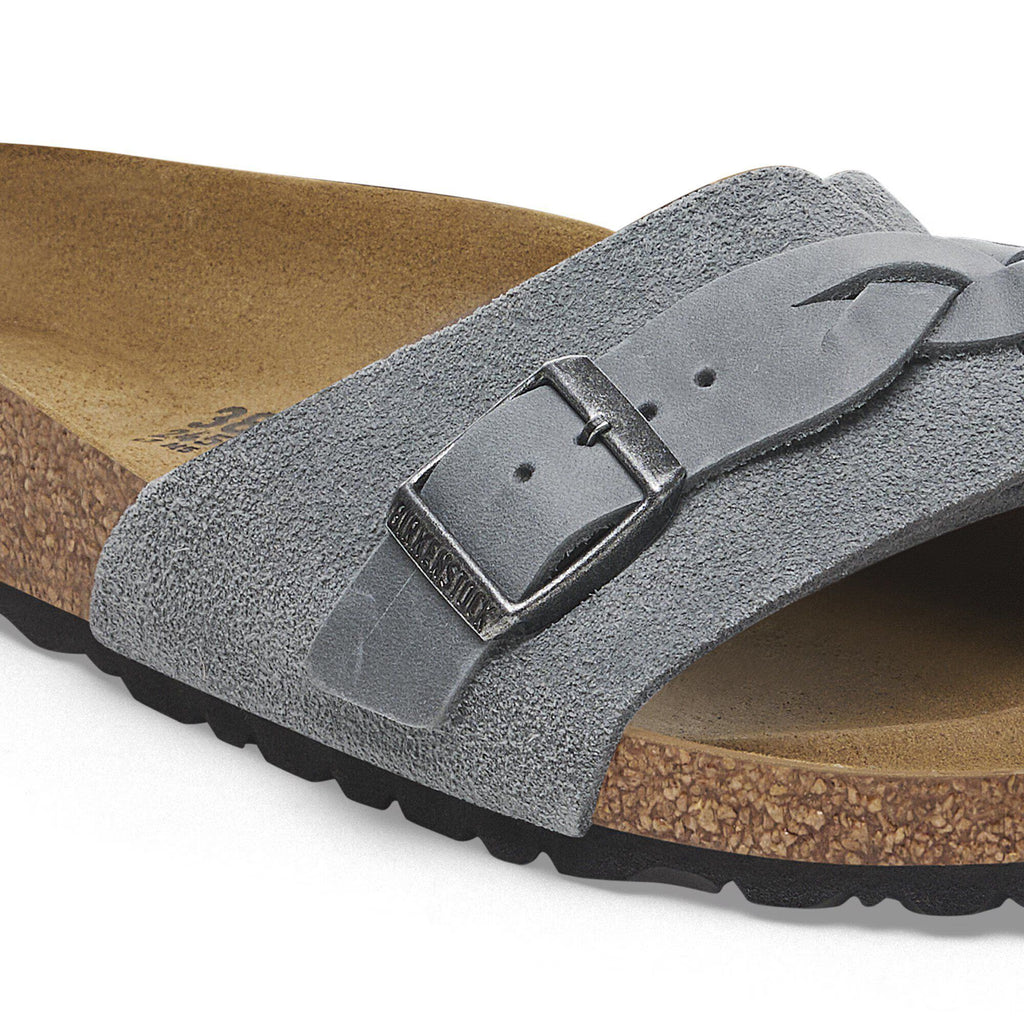 Birkenstock Élégante Oita Braided Suède - Basalt Gray
