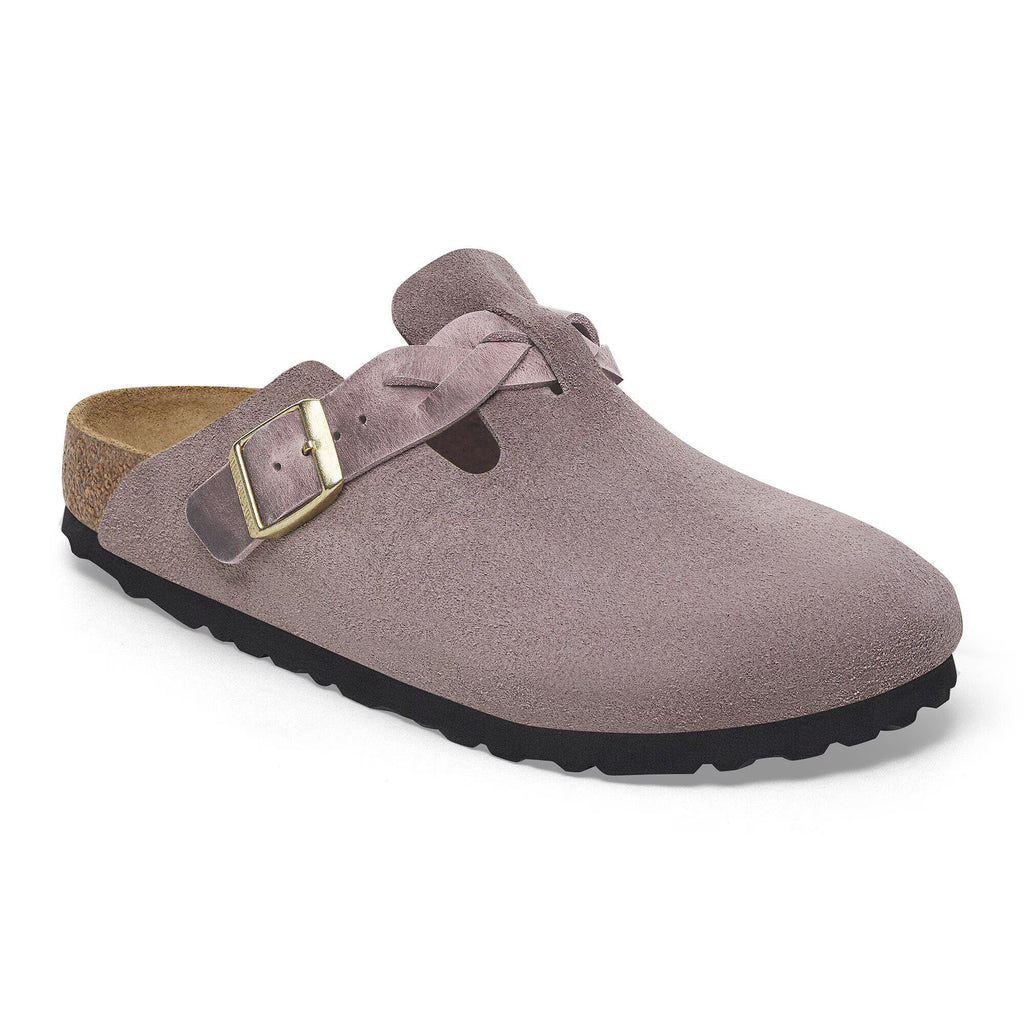 Birkenstock Élégante Boston Braided Suède - Faded Purple