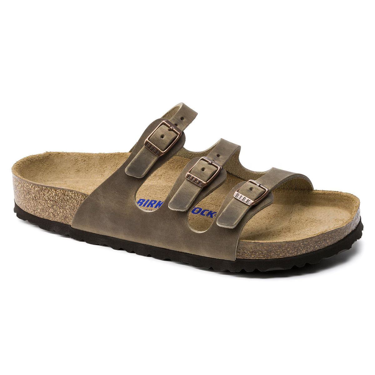 Birkenstock Raffinée Florida Lit de pied souple Cuir huilé - Tobacco Brown
