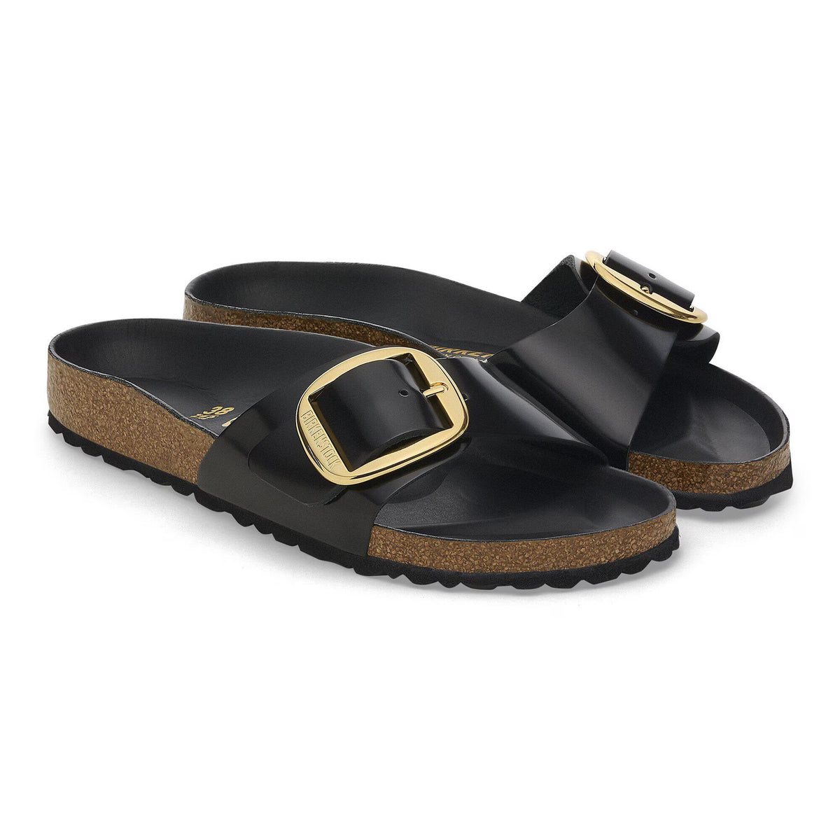 Birkenstock Raffinée Madrid Big Buckle Cuir naturel verni - High Shine Black