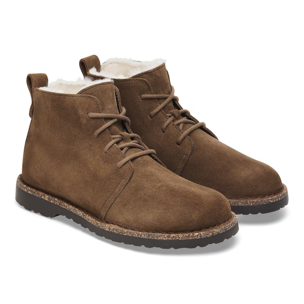 Birkenstock Élégante Uppsala Mid Shearling Suède - Thé noir