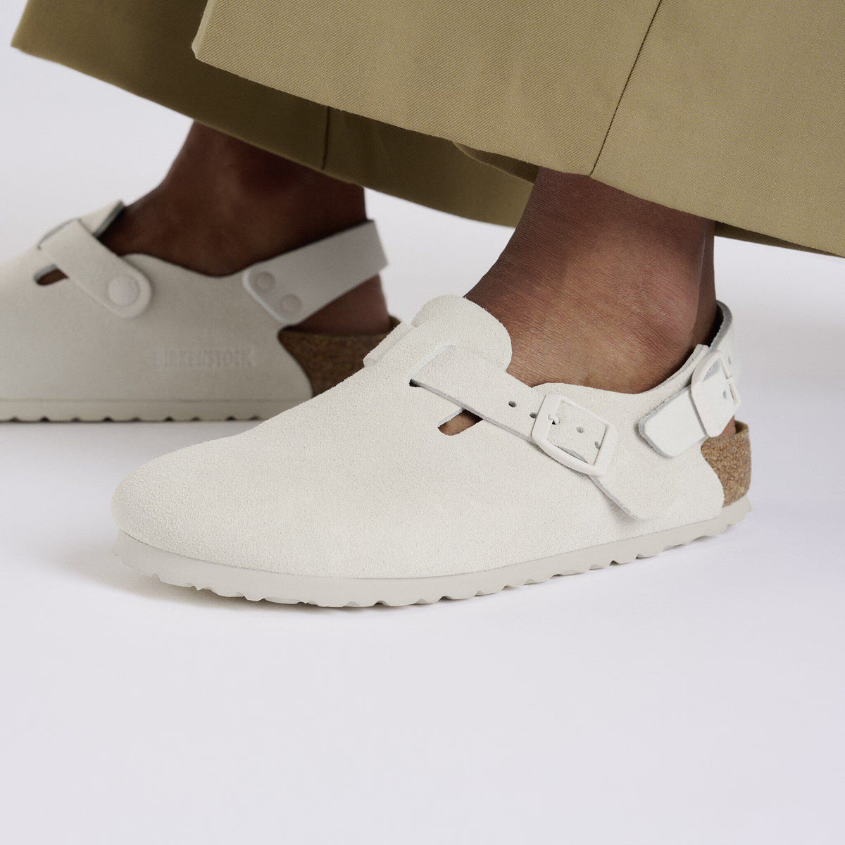 Birkenstock Élégante Tokio Suède - Antique White