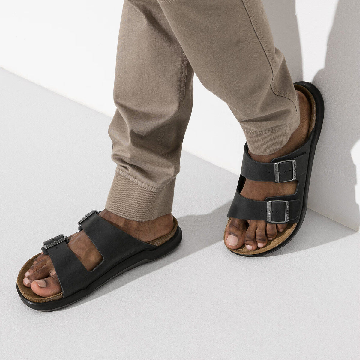 Birkenstock Raffinée Arizona Crosstown homme Cuir huilé - Black