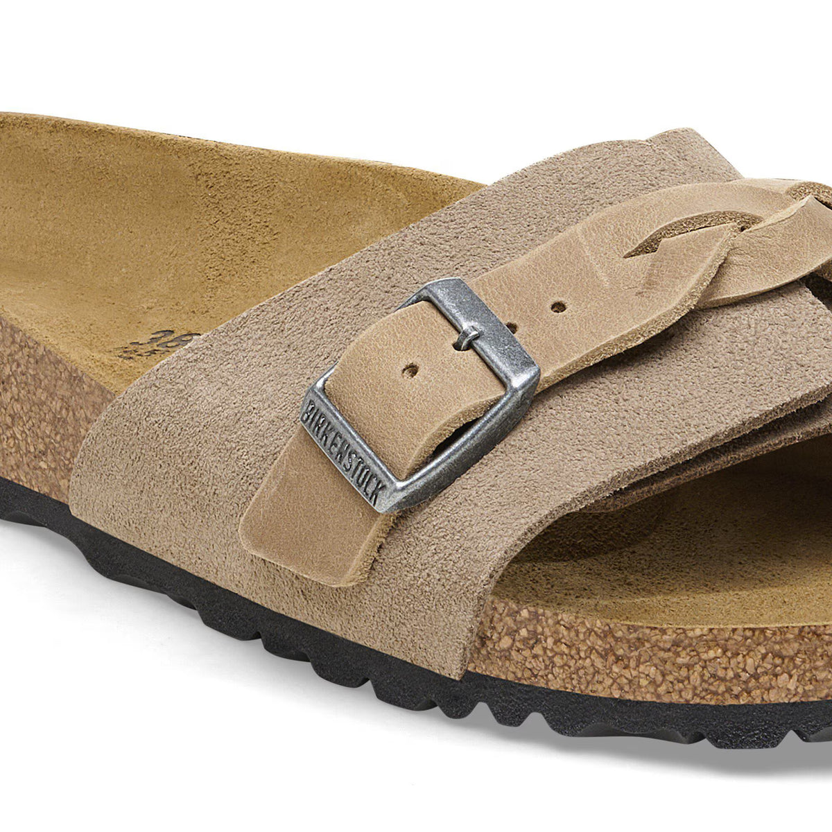 Birkenstock Élégante Oita Braided Suède - Taupe