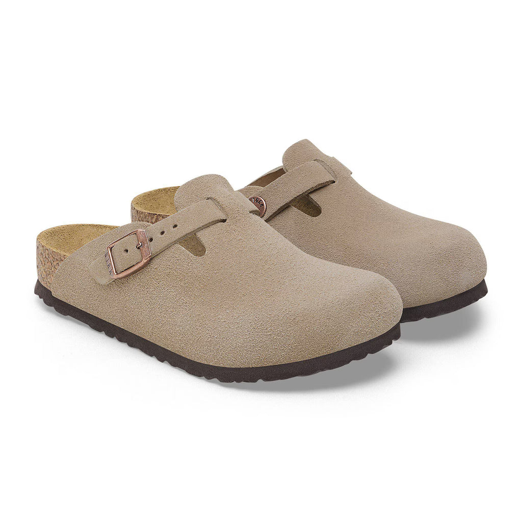 Birkenstock Enfant Boston Kids Suède - Taupe