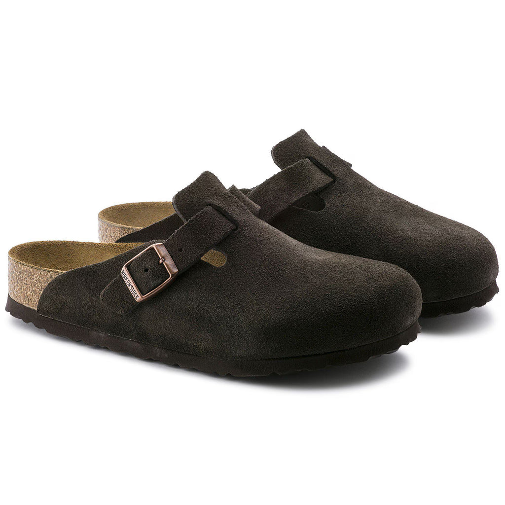 Birkenstock Élégante Boston Lit de pied souple Suède - Mocha