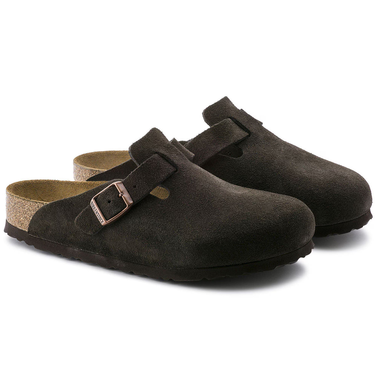 Birkenstock Élégante Boston Lit de pied souple Suède - Mocha