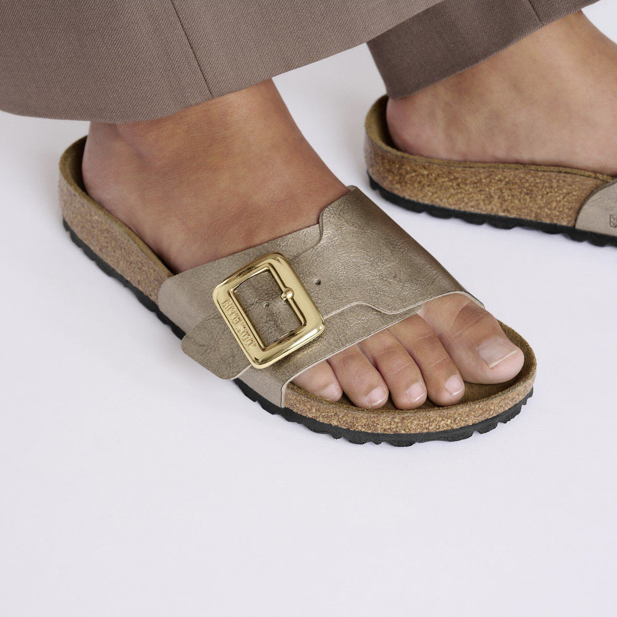 Birkenstock Iconique Catalina Cushion Buckle Birko-Flor - Graceful Taupe