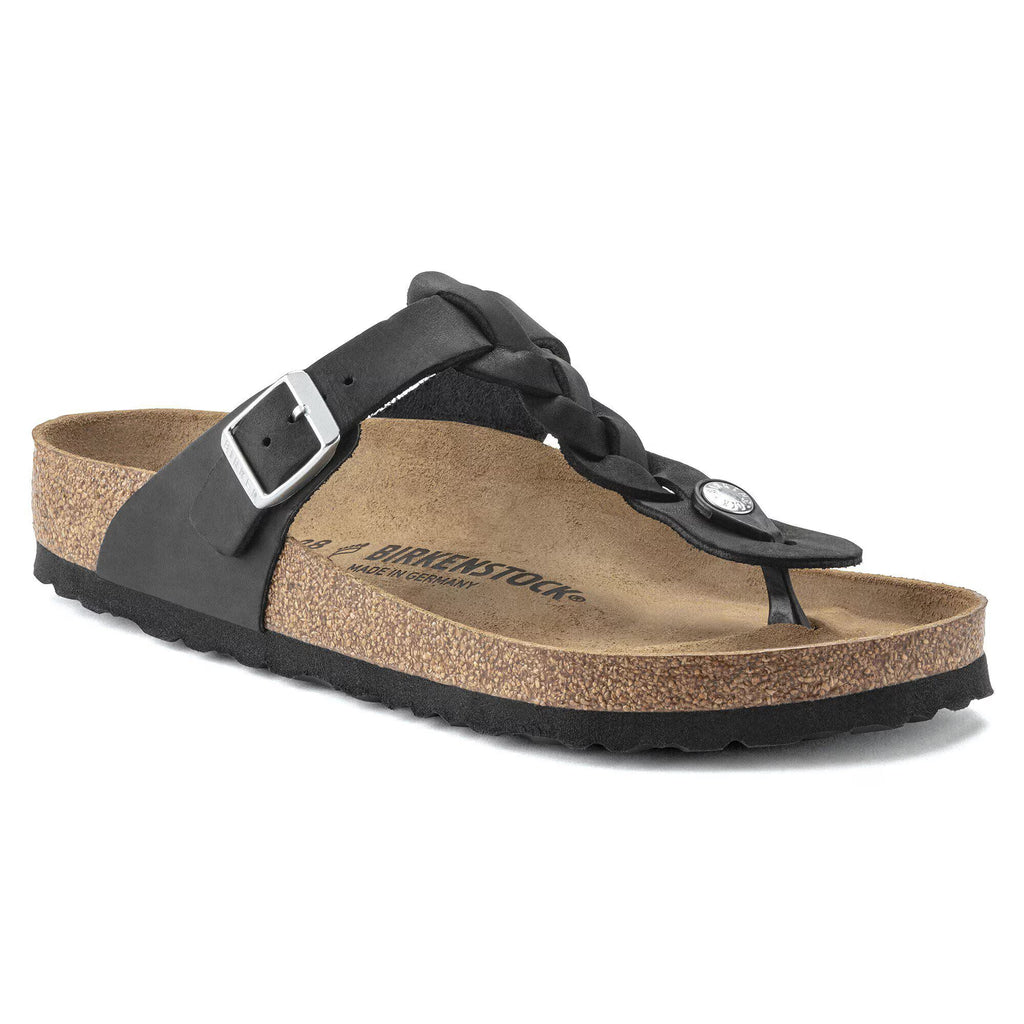 Birkenstock Raffinée Gizeh Braided Cuir huilé - Black