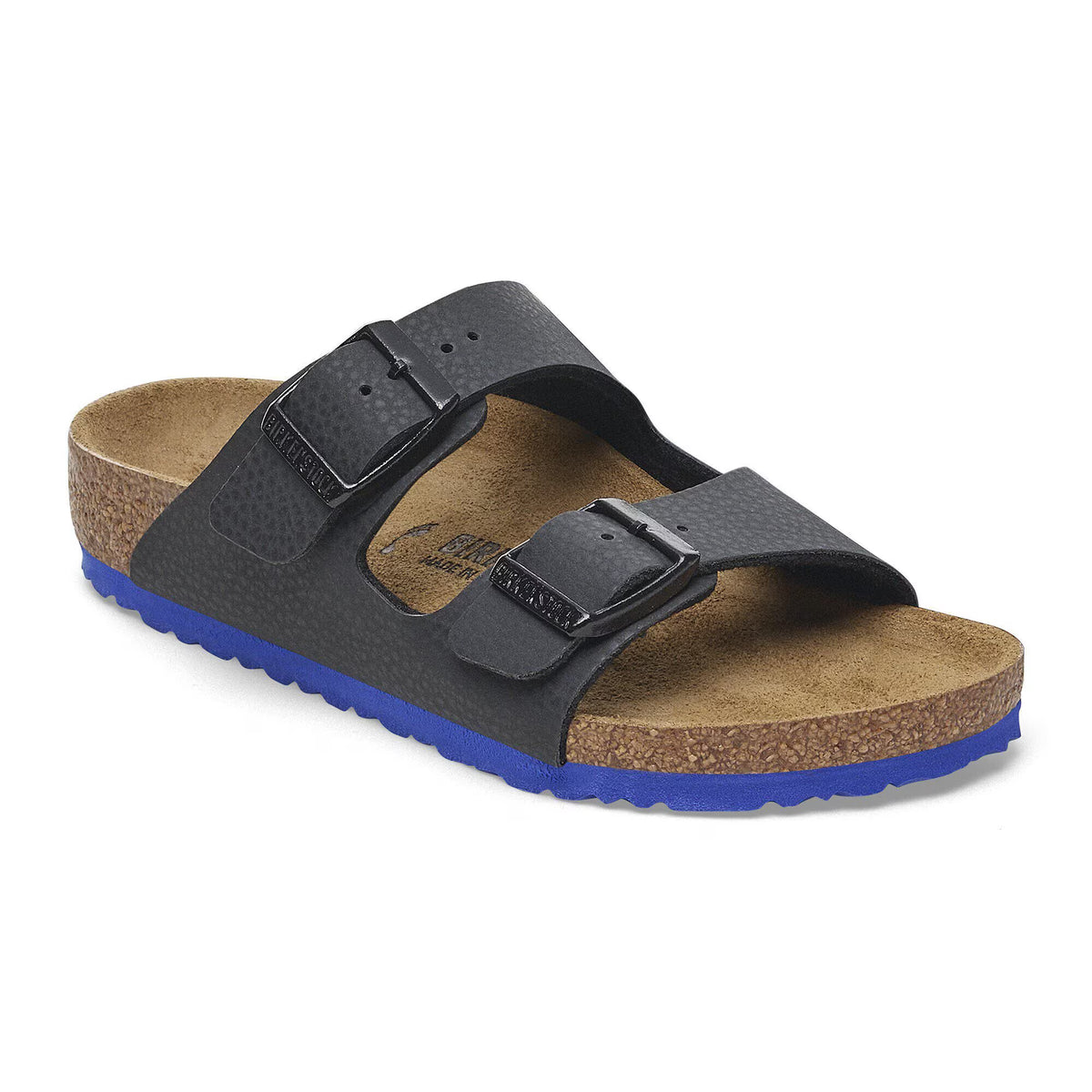 Birkenstock Enfant Arizona Kids Birko-Flor - Desert Soil Black/Ultra Blue