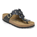 Birkenstock Raffinée Gizeh Flower Embellishment Cuir naturel - Black