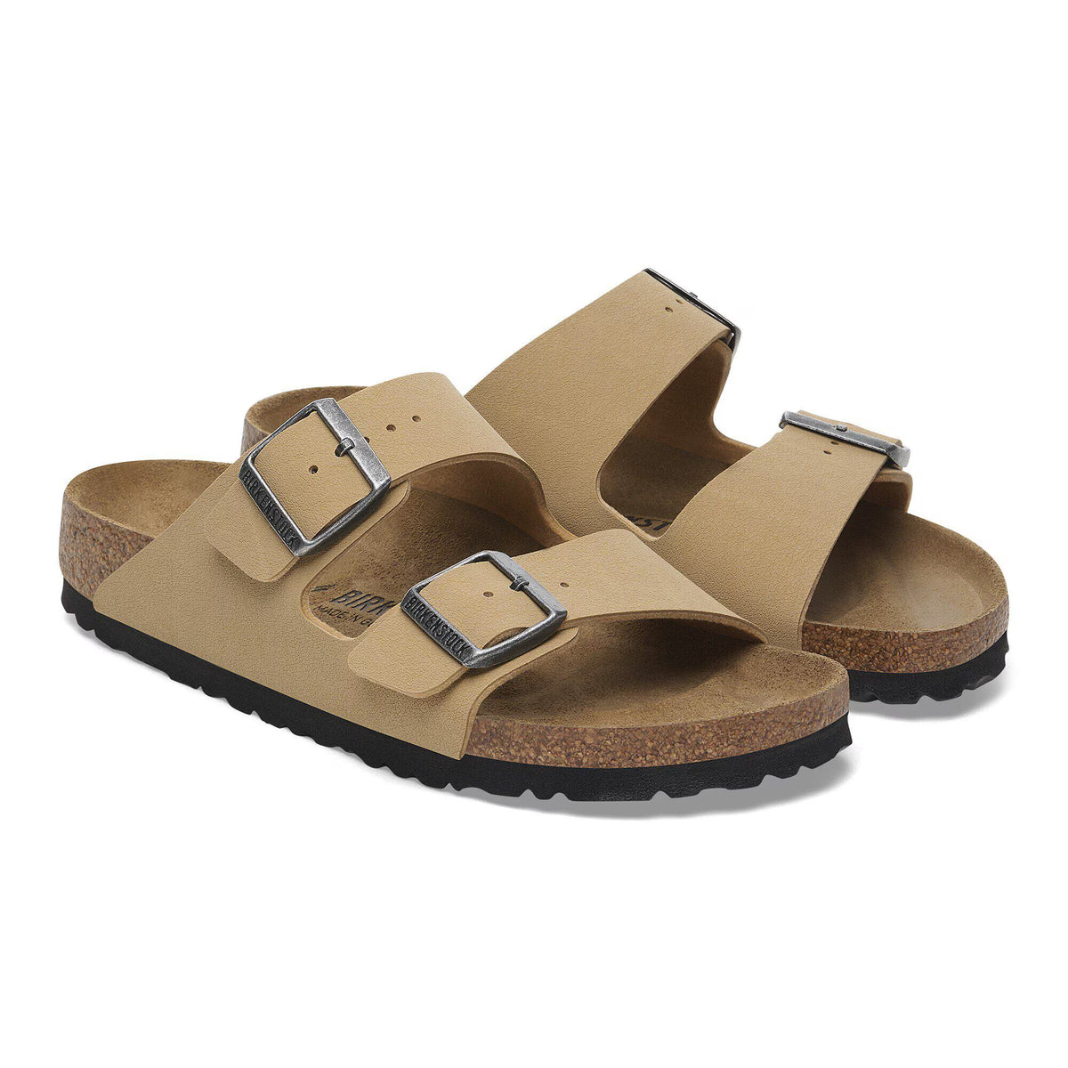 Birkenstock Iconique Arizona Birko-Flor Nubuck - Latte Cream