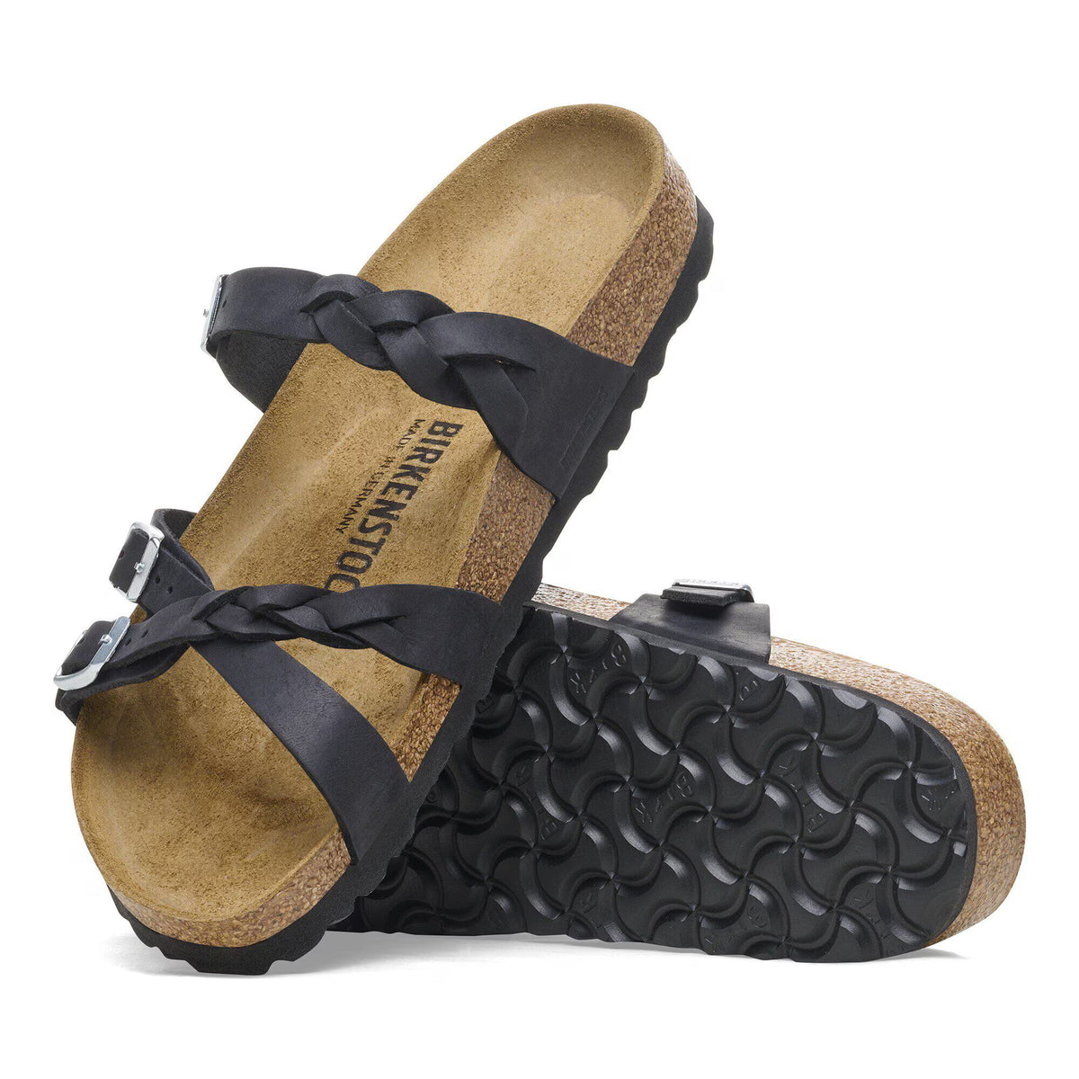 Birkenstock Raffinée Franca Braided Cuir huilé - Black
