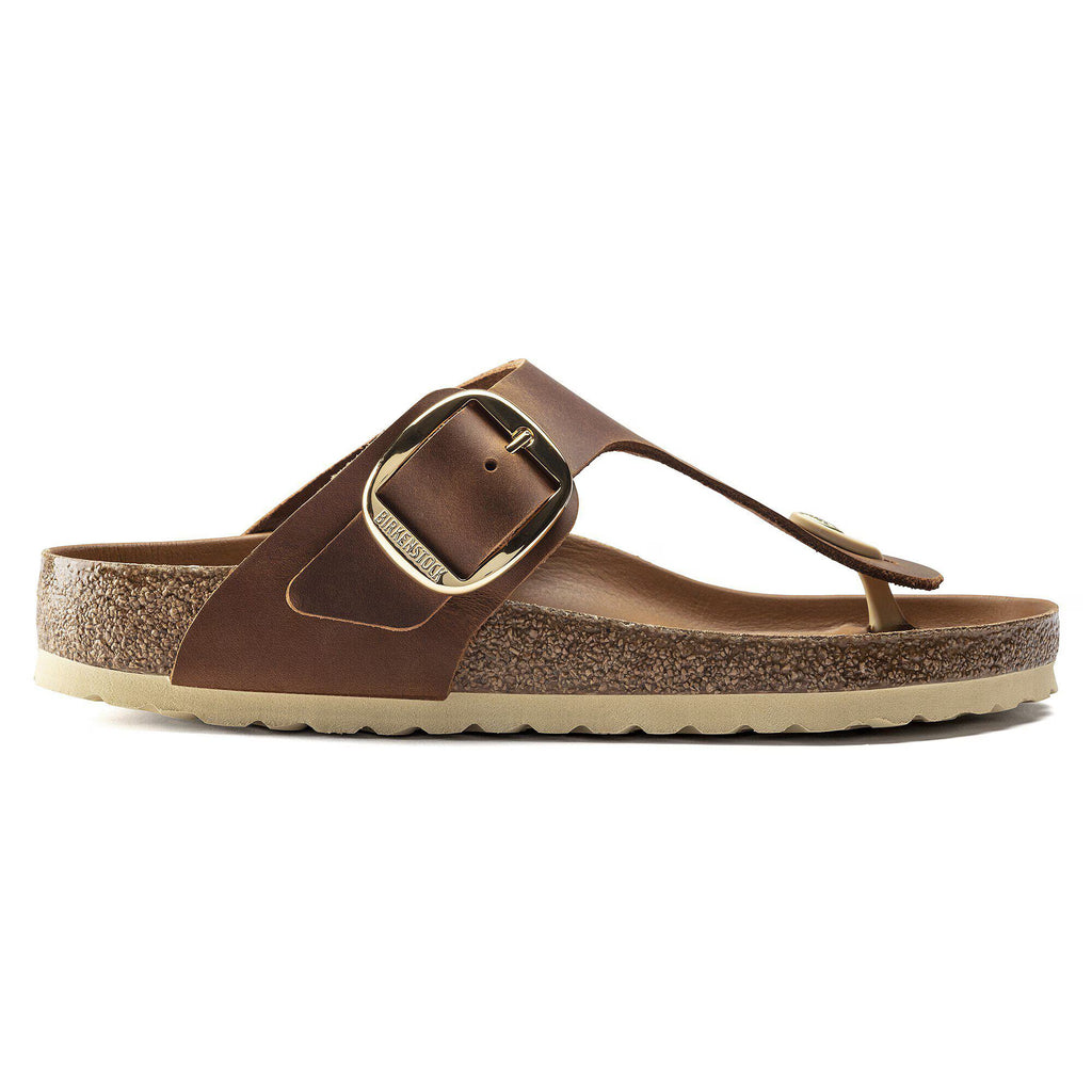 Birkenstock Raffinée Gizeh Big Buckle Cuir huilé - Cognac